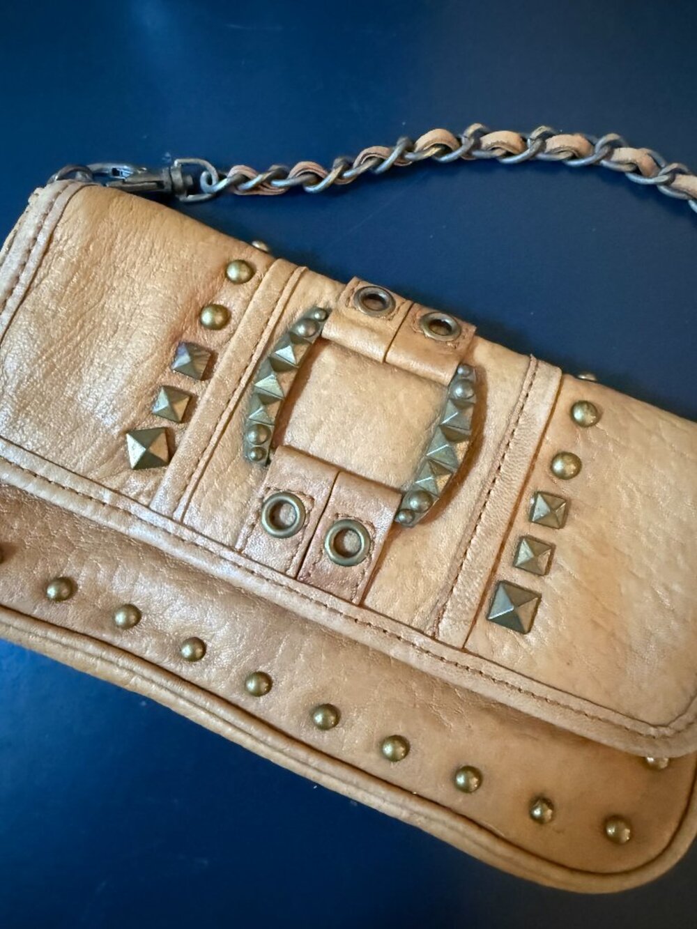 Betsey Johnson Tan Leather Clutch